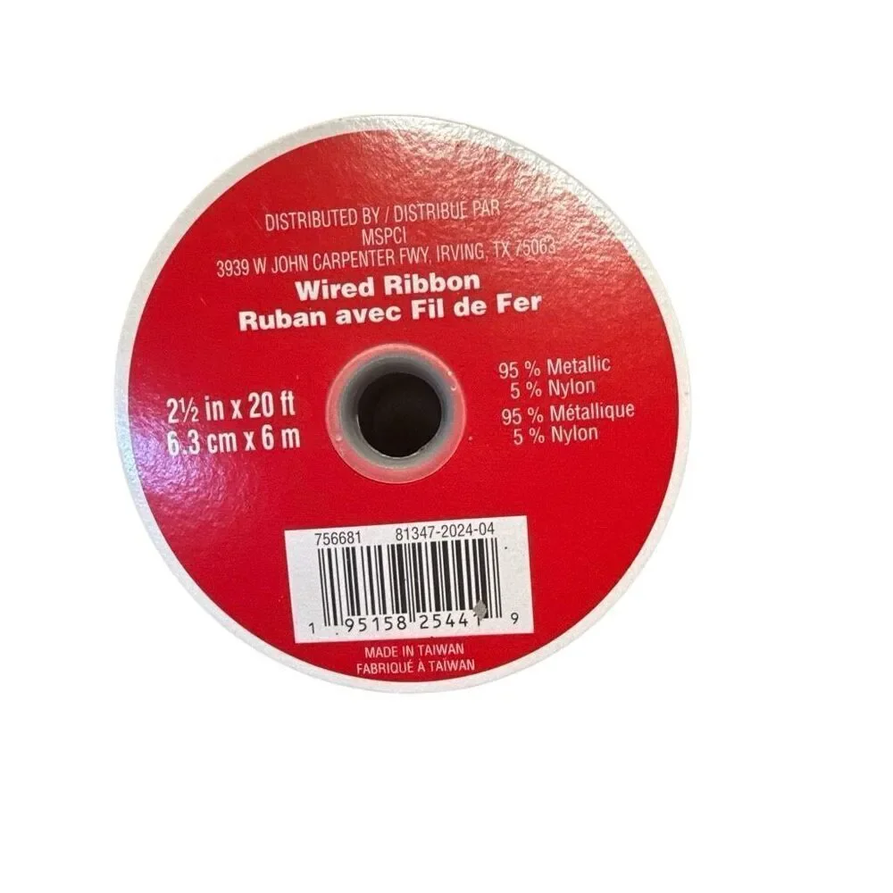 Celebrate It Metallic Wired Assorted Ribbon Spool Lot of 4 NWT